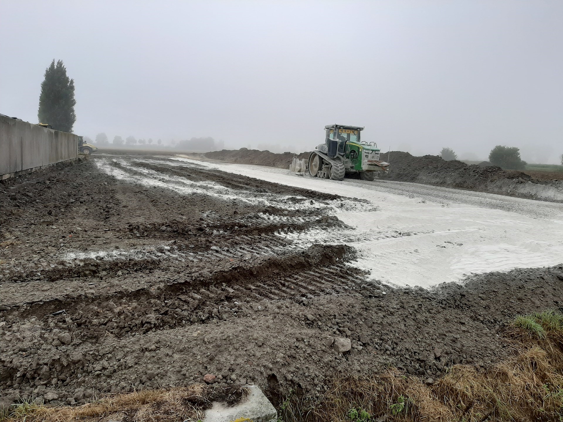 Kalken van ondergrond ter verbetering van fundering